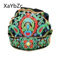thumbnail image 2 of Sombrero con estampado étnico Vintage para mujer, Bandanas con bordado de flores, estilo mexicano, Rojo, 2 of 4