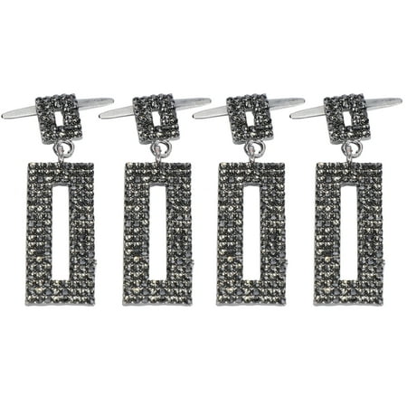 

4Pcs Shoe Buckle Rectangular Shoe Clip for Party Decoration Wedding DIY Craft AccessoriesGray