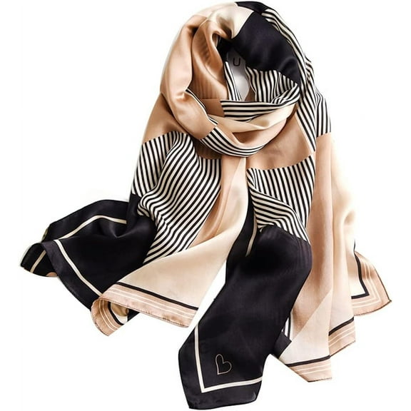 CAILDANL 100% Mulberry Silk Long Scarf for Women Large Oblong Sunscreen Shawls Wraps Neck Headscarf Hair Wraps Gift Packed