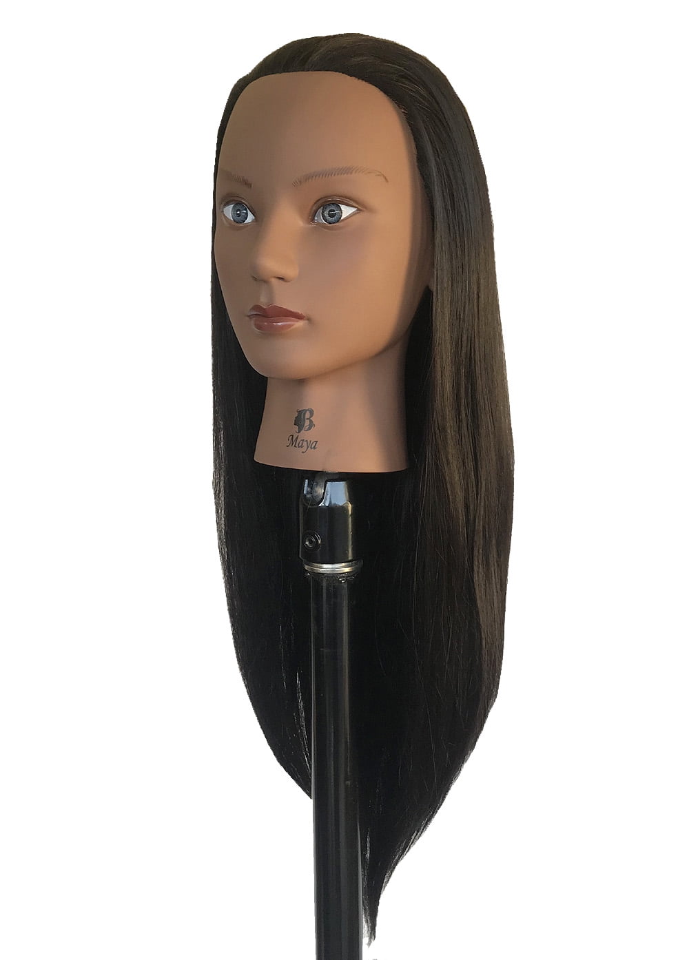 Synthetic Fiber Mannequin Head with Long Hair, Hairdresser/Cosmetology Training, 30 in.