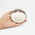 thumbnail image 3 of 2 Pcs Vintage Decorative Tray Storage Tray Dish Plate Jewelry Tray Trinket Storage Plate Rings Chain Bracelets Earrings Trays Cosmetics Jewelry Organizer Retro Design Bow-Knot Resin Plate (Silver), 3 of 5