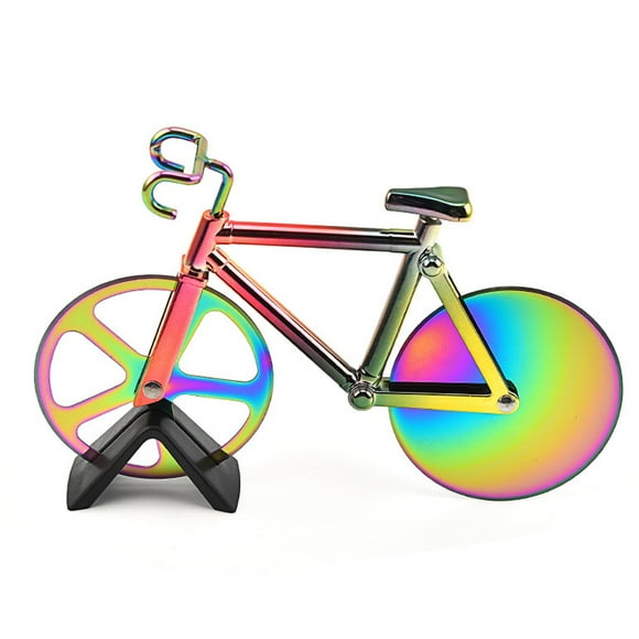 TopLLC Stainless Steel Pizza Knife Baking Tool Creativeroller Pie Knife Pizza Cutter Bicycle Pizza Cutter 3 Options pizza cutter