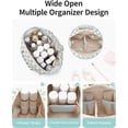 thumbnail image 6 of Makeup Bag Travel Toiletry Bag for Women, Wide Open Large Cosmetic Bags Make up Organizer with Handle, Wet Pocket, for Towel Toiletries, Checkerboard, 6 of 8