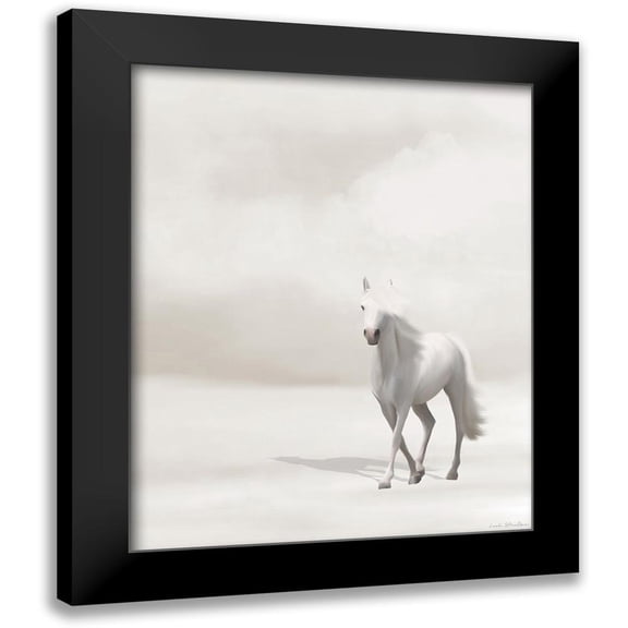 Straatsma, Leah 12x14 Black Modern Framed Museum Art Print Titled - Horse on Beach