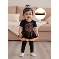 thumbnail image 3 of BemeyourBBs Baby Girl Halloween Set Rhinestone Pumpkin Tulle Romper Dress Headband, 3 of 9