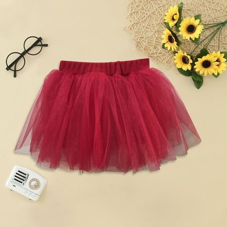 

Dyfzdhu Girls Skirts Toddler Girls Dress Summer Fashion Dress Princess Dress Casual Dress Tutu Mesh Skirt Outwear Solid Colour