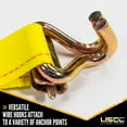 thumbnail image 6 of US Cargo Control E Track Ratchet Strap With Spring E Fittings and Wire Hooks - 2 Inch X 12 Foot Yellow E Track Strap - Easily Secure Cargo In A Van, Truck, Or Trailer, 6 of 7