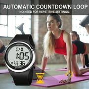 Hearkent 8 Alarms and Vibrations Watch Medication Reminder for Deaf or Senior-Friendly Big Number Digital 50m Waterproof Watch