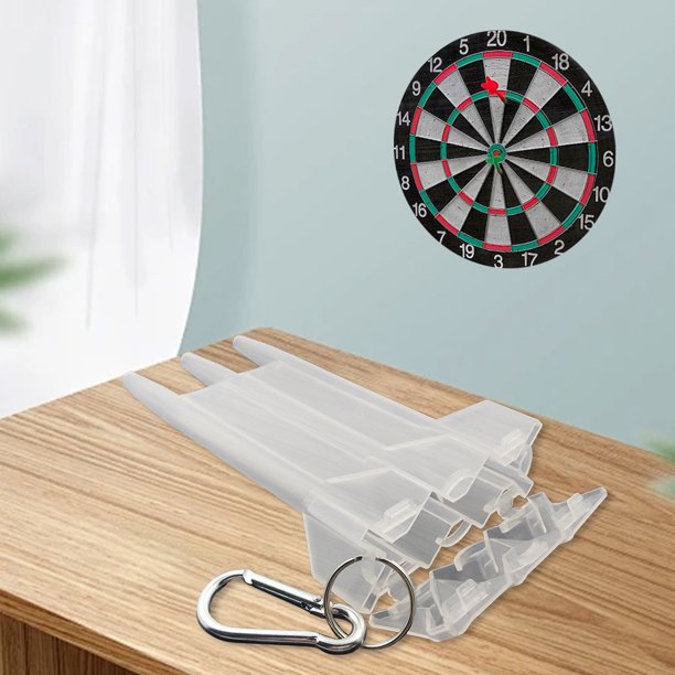 Caja de dardos con hebilla de bloqueo, caja universal para dardos, caja de dardos de plástico transparente, caja de dardos portátil, accesorios para dardos