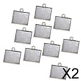 thumbnail image 1 of Colgantes de bisel de cabujón,Base de camafeo colgante de plata antigua,Engaste de cabujón colgante de bisel en ,Bandejas de bisel para hacer joyas y manualidades,Suministros 2 piezas, 1 of 10