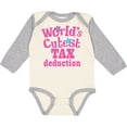 thumbnail image 3 of Inktastic Tax Deduction Worlds Cutest Girls Girls Long Sleeve Baby Bodysuit, 3 of 5