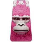 Pink Monkey Gorilla Beautiful Pattern Yoga Mat for Men &Women - Personalized Custom Non Slip Exercise Mat for Home Yoga Pilates Stretching Floor & Fitness Workouts 80x183cm
