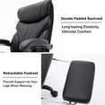 thumbnail image 2 of HOBLOC Ergonomic Office Chair, Big and Tall Home Office Chair, Wide Seat Executive Office Chair with High Back and Footrest, Pu Leather Computer Desk Chairs, Rolling Swivel Task Chair, Black, 2 of 5