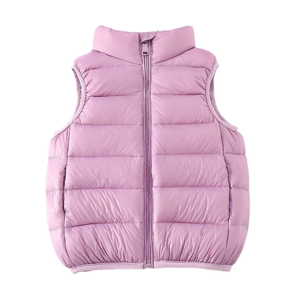 KAUOD Boys Girls Lightweight Puffer Vest Zip up Mock Neck Quilted Sleeveless Winter Jackets Kids Waterproof Warm Waistcoat