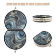 thumbnail image 3 of Portable Makeup Mirror Travel Mirror Compact Folding Mirrors Small for Women Beauty Accessories Swirling Metal and Marble Pattern, 3 of 7