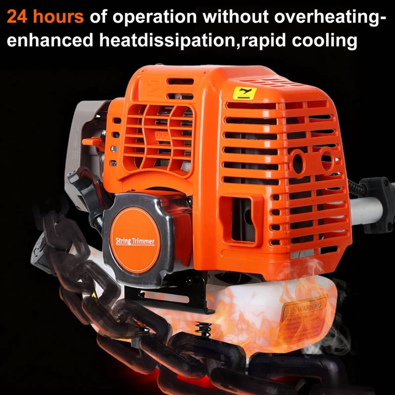 YNCE Gas Weed Eater, 5 in 1 Multifunctional Cordless Hedge Trimmer String Trimmer 52cc 2 Stroke 8500Rpm Brush Cutter Garden Tool
