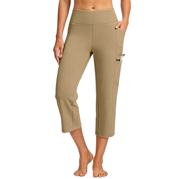 Compression Leggings for Women Pocketed High Waisted Wide Leg Cargo Workout Leggings Workout Clothes for Women