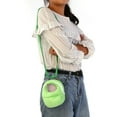 thumbnail image 2 of M Buder Bolsa de Transporte para Mascotas Pequeñas Hamster Erizo Rata Chinchilla Hurón Bolsa de Viaje Portátil de Felpa Corta con Correa Ajustable Verde 13 cm x 18 cm, 2 of 9