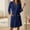 Blue, variant on Hauaitttt Women's Lightweight 3/4 Sleeve Robe Knee Length Kimono Bathrobe Spa Robe for Women Womens Sleep Sleep Shirt Womens Long Sleeve Pajama Set Shorts for Women Sleepwear Junior Pajamas See Thru