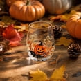 thumbnail image 7 of 3D Halloween Artisan Glassware Collection,Premium Clear Glass Drinkware, Clear Decorative Drink Cup,Stemless Tumbler, with Pumpkin, Ghost, Black Cat & Spider Designs For Magical Halloween Sips, 7 of 7