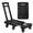 black, variant on Canming Folding Hand Truck, Heavy Duty Platform Dolly, Portable 6 Wheels Collapsible Luggage Cart for Moving, Warehouse, Travel, Black