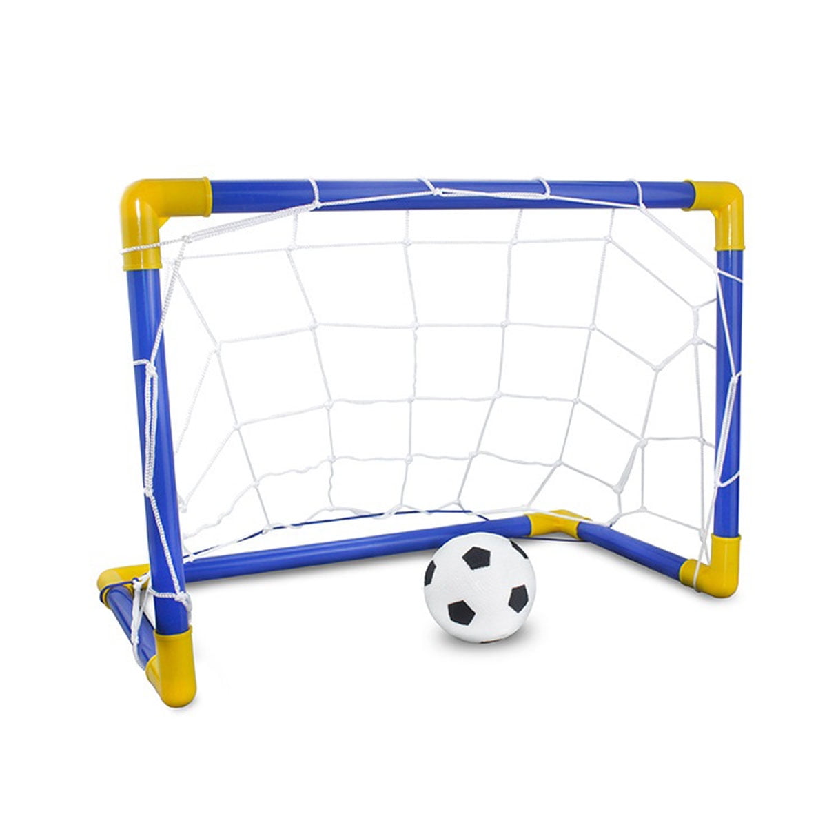 Folding Mini Football Soccer Goal Post Net Set with Pump Kids Sport Toy ^^ 