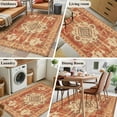thumbnail image 6 of Kitchen Mats for Floor 3x5 Ft, Orange Boho Non Slip Area Rugs for Kitchen Bedroom Entryway, Geometric Antique Tribal Retro Ethnic Washable Carpet Runner Rug Floor Mats for Bedroom Home Decor, 6 of 9