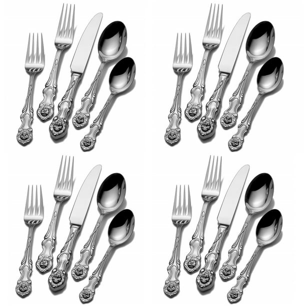 Wallace Lion 18/10 Stainless Steel 20pc. Flatware Set (Service for Four