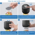 thumbnail image 3 of Glass Jar Vacuum Sealer Set Electric Jar Vacuum Sealer One-Touch Sealing Machine Portable Jar Vacuum Sealer Black, 3 of 4