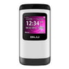 BLU Zoey Flex Z130 Unlocked GSM Dual-SIM Flip Phone w/ Quick-Glance Window - White