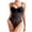 Black, variant on TEAJOPSUU Women's Corset Bodysuit Mesh Sheer See-Through Shapewear Sleeveless Spaghetti Strap Solid Body Suit Black