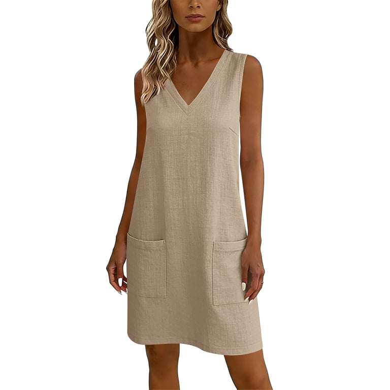 a line and shift dresses Zeagoo Mini Dress Vacation Short Sleeve Henley Pockets Women tie back Delray Short Sleeve Shift Dress