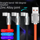 thumbnail image 1 of Cable de carga tipo C Cable de datos de carga rápida para teléfono móvil Android Codo de aleación de zinc Cable de datos giratorio de 180 grados, 1 of 4