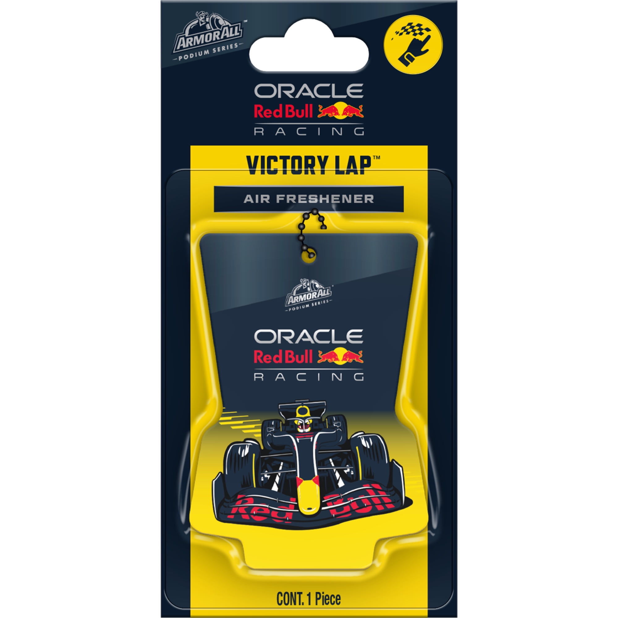 (2 pack) Armor All Podium Series Hanging Car Air Freshener (Victory Lap Scent), Logo Car Perfume Combines Rugged Oceanic Cologne with Notes of Citrus