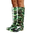 thumbnail image 2 of KANG Women's High Top Camo Rain Boots Slip Rubber Shoes For Outdoor Daily Use In Rainy Season, 2 of 9