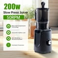 thumbnail image 2 of CONCETTA Cold Press Juicer, 4.25" Wide Feed Chute, Slow Juicer for Whole Fruits & Vegetables, High Juice Yield，Black, 2 of 9
