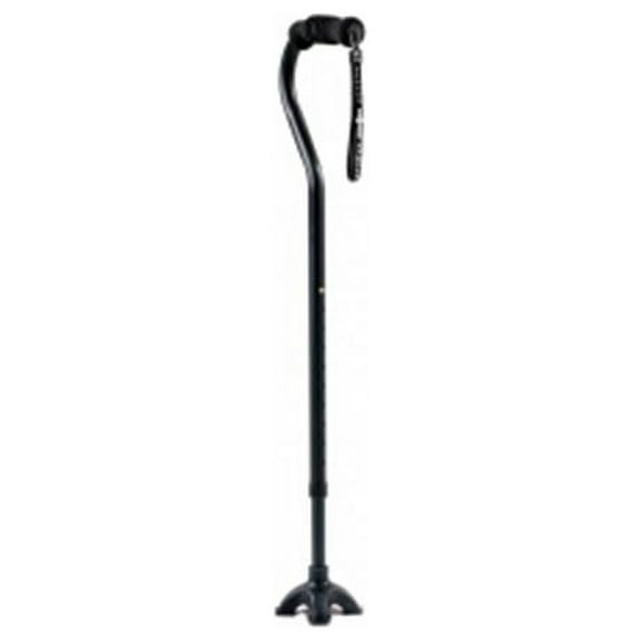 Sky Med Stand Alone Designer Bling Cane Collection in Jet/Crystal  Lightweight & Sturdy Offset Walking Stick - w/Quadruple Tip - Mobility Aid for Elderly, Seniors