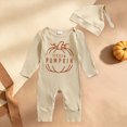 thumbnail image 2 of Xudanell Newborn Outfit Baby Embroidery Letter In My Baby Debut Boy Fall Outfits Boy Clothes Romper with Hat, 2 of 6