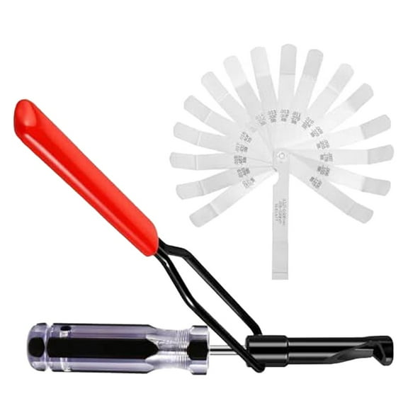 Mduoduo Valve Lash Adjustment Tool Angled Feeler Gauge Nut Valve Adjustment Tool Car Accessories