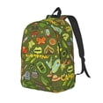 thumbnail image 1 of Fotbe Camping 1 Printed Canvas Daypack - Stylish and Durable Vintage Compact Backpack - Class, Work, Travel, or Laptop Bookbag,Organized Compartments-Medium, 1 of 5