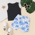 thumbnail image 4 of Okbabeha Toddler Baby Boy Shorts Set Big Brother Sleeveless Tank Top Drawstring Beach Shorts Infant Boy Hawaii Clothes, 4 of 8