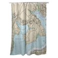 thumbnail image 1 of Betsy Drake SH12289OC 70 x 72 Po Occoquan&44; VA Rideau de Douche Carte Nautique, 1 of 1