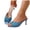 Blue, variant on Mule Heels for Women Stiletto High Heel Peep Toe Heeled Sandals Slip On Slide Dress Shoes for Party Dressy Prom Wedding Blue Size 6.5