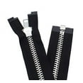 thumbnail image 3 of YKK #10 10 Inch to 36 Inch Aluminum Separating Jacket Zipper Extra Heavy Duty Metal Zippers for Sewing Coats Crafts (Black - 580, 23 Inches), 3 of 3