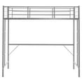 thumbnail image 2 of Zimtown Twin Loft Bed with Ladder Metal Bunk Bed with 2 Side Ladder, Gray, 2 of 8