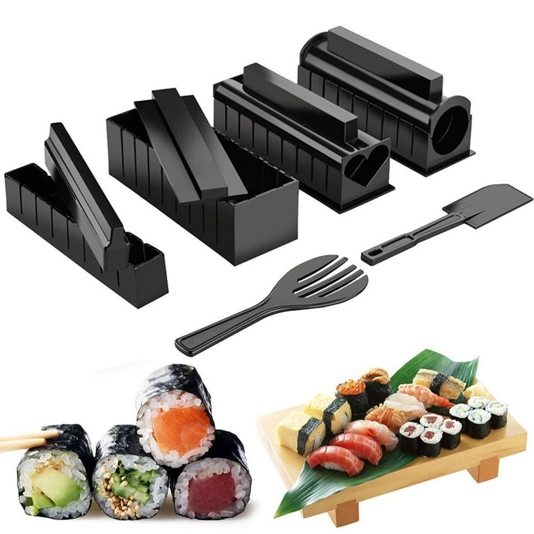 Sushiquik Plus | Sushi Making Kit | Home DIY Perfect for Beginners, Kids, and Families | Onigiri | Rolling Mat | Rice Paddle Frame Plate | Roll Cutter
