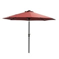 thumbnail image 2 of Donglin 93.5" Red Octagon Market and Lighted Patio Umbrella with Solar Lights, 2 of 11