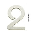 thumbnail image 2 of Placas numéricas acrílicas plateadas 5CM | Números de casas decorativos modernos | Efecto 3D pulido | Autoadhesivo para oficina en pared en casa | Carteles de decoración contemporánea, 2 of 2