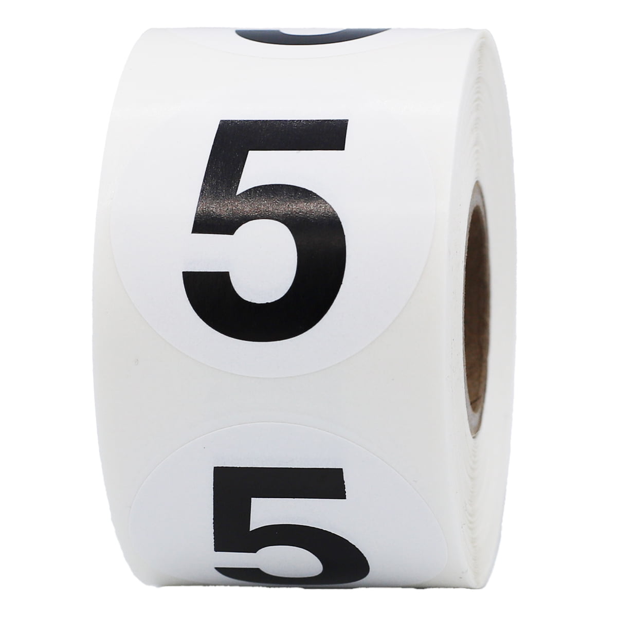Number Stickers 1 Through 5 | Small 1/2 Round