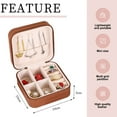 thumbnail image 2 of 1PCs Simple and Convenient Jewelry Storage Box Home Earrings Necklace Ring Jewelry Storage JewelryDark brown, 2 of 5
